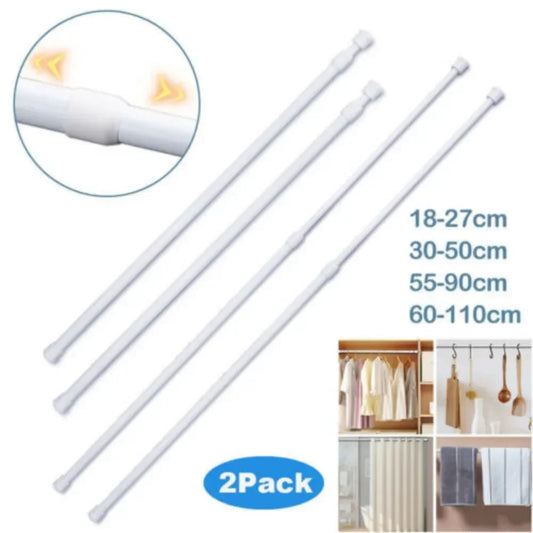 Multi Purpose Spring Loaded Extendable Stick Useful Curtain Telescopic Pole Durable Bathroom Product Hanger Household Adjustable